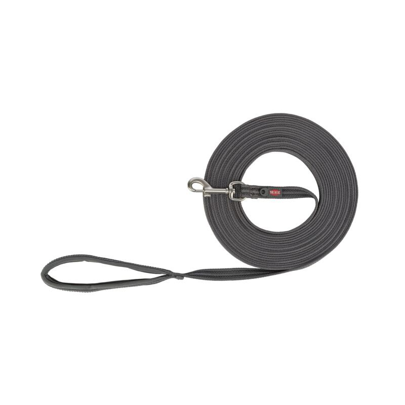 Trixie hondenriem sleeplijn fusion grafiet grijs 5 mtr